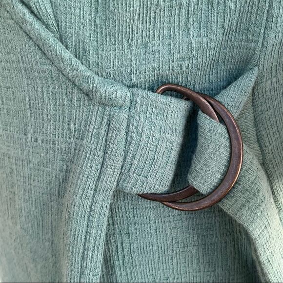 Cynthia Rowley Green Cotton Sleeveless Faux Wrap Dress M NWT - Picture 5 of 7